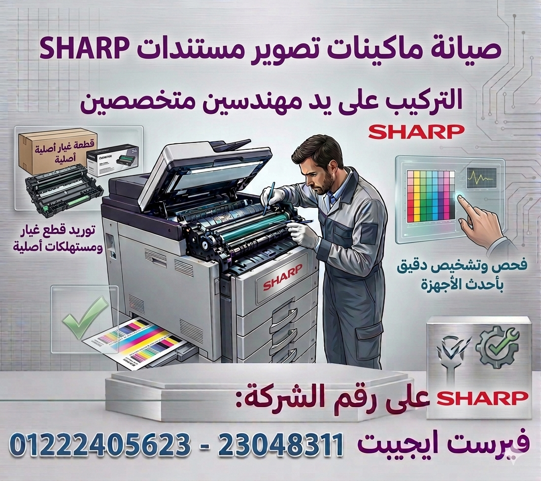 صيانة ماكينات تصوير شارب