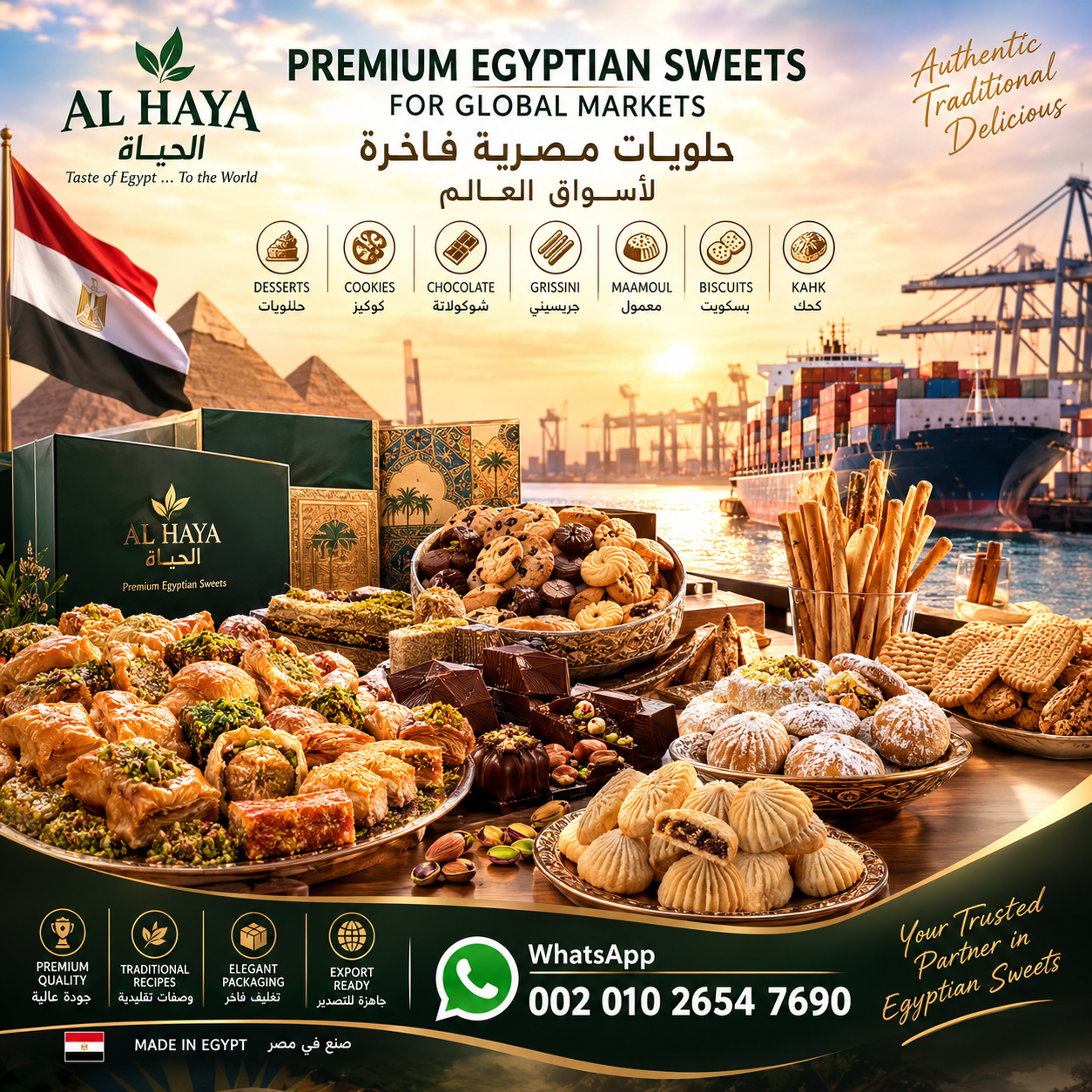 🍪🍫 **تصدير جميع أنواع الحلويات | EXPORT OF ALL SWEETS