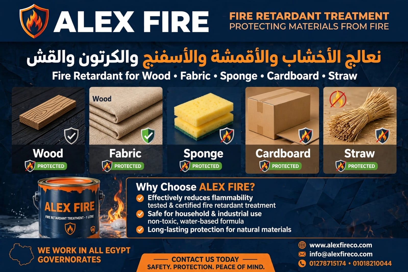 شركة اليكس فاير المعالجة ضد الحريق
