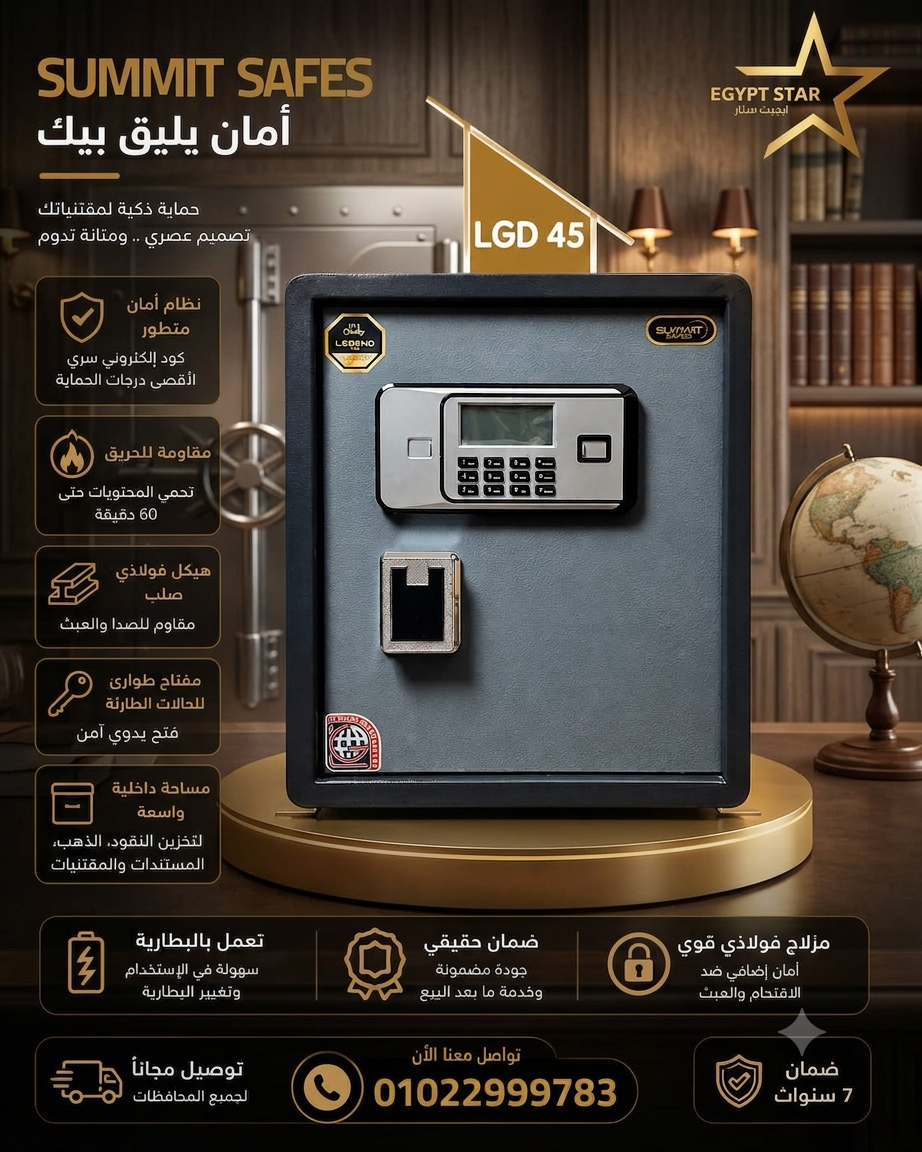 🔐 خزنة Summit Safes LGD 45 – أمان يليق بيك